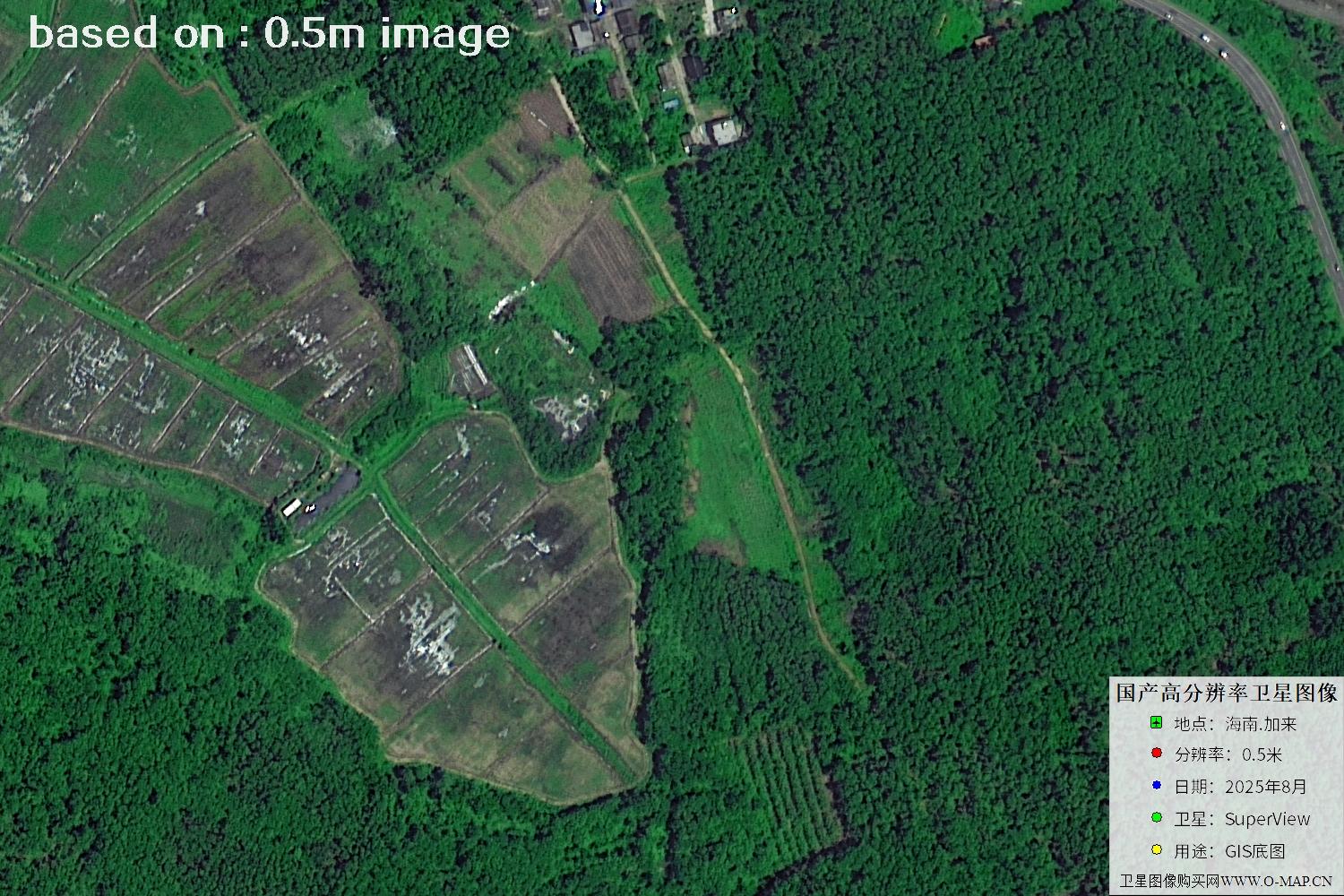 海南加来2025年最新0.5米分辨率卫星图像