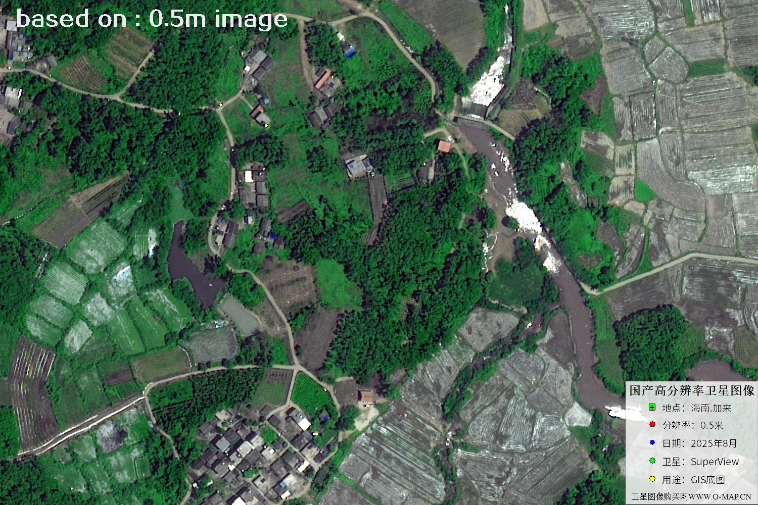 海南加来2025年最新0.5米分辨率卫星图像