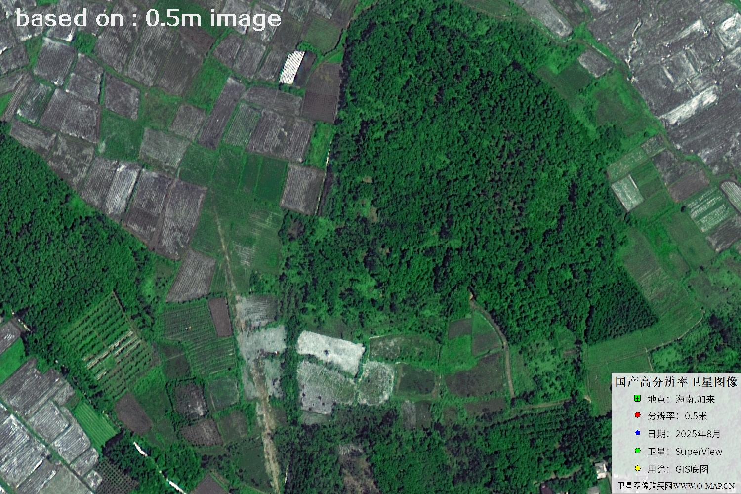 海南加来2025年最新0.5米分辨率卫星图像
