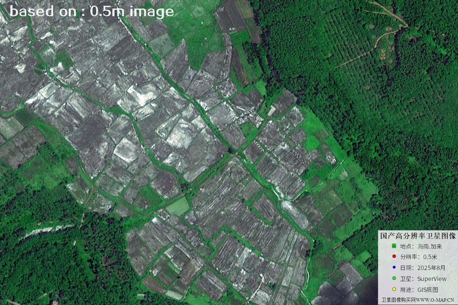 海南加来2025年最新0.5米分辨率卫星图像