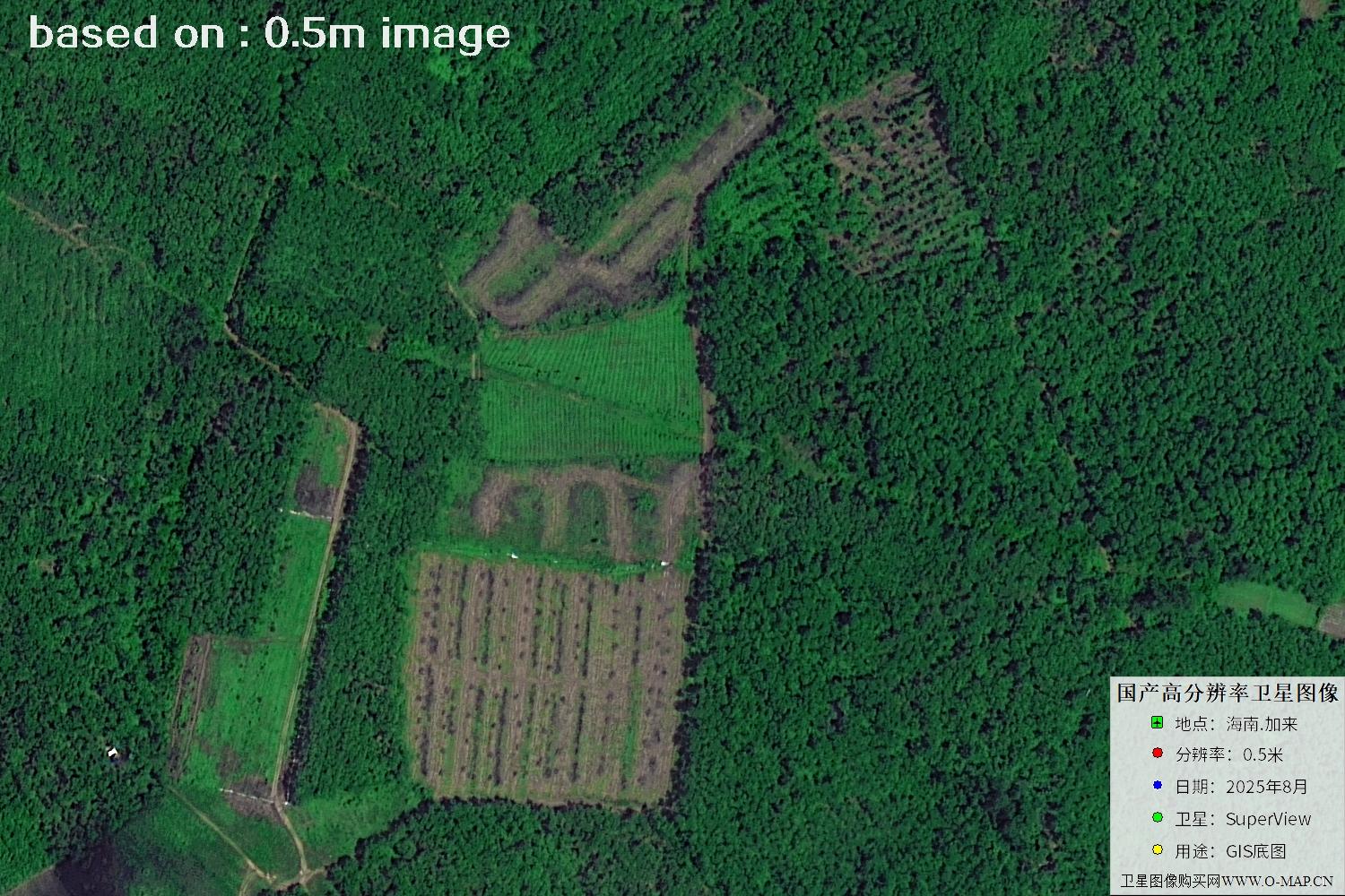 海南加来2025年最新0.5米分辨率卫星图像
