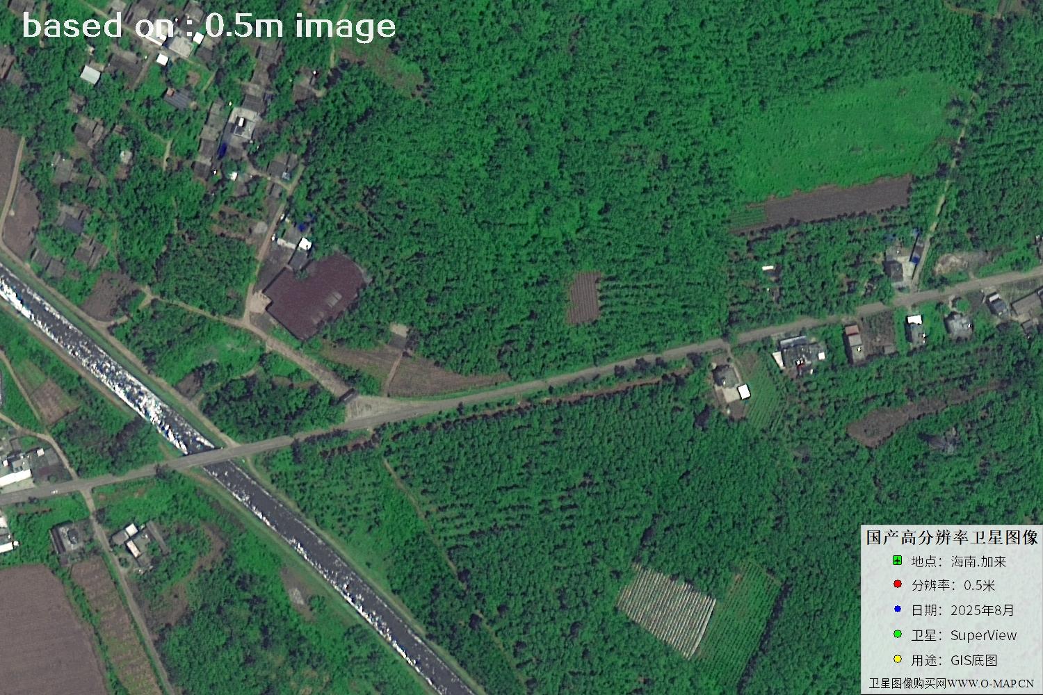 海南加来2025年最新0.5米分辨率卫星图像