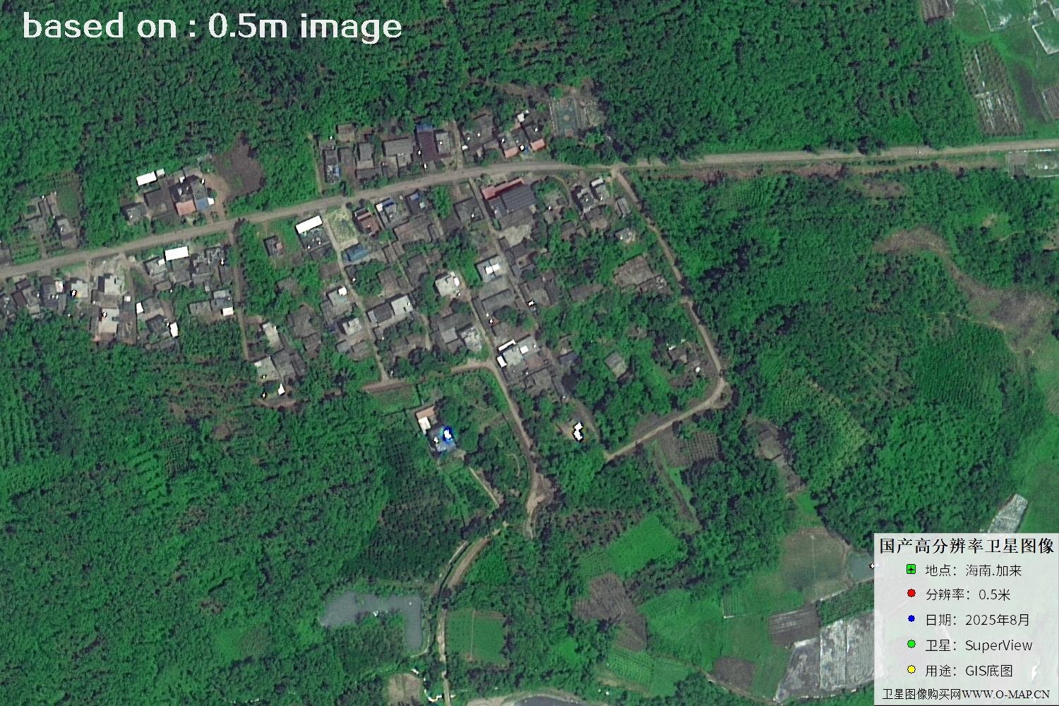 海南加来2025年最新0.5米分辨率卫星图像