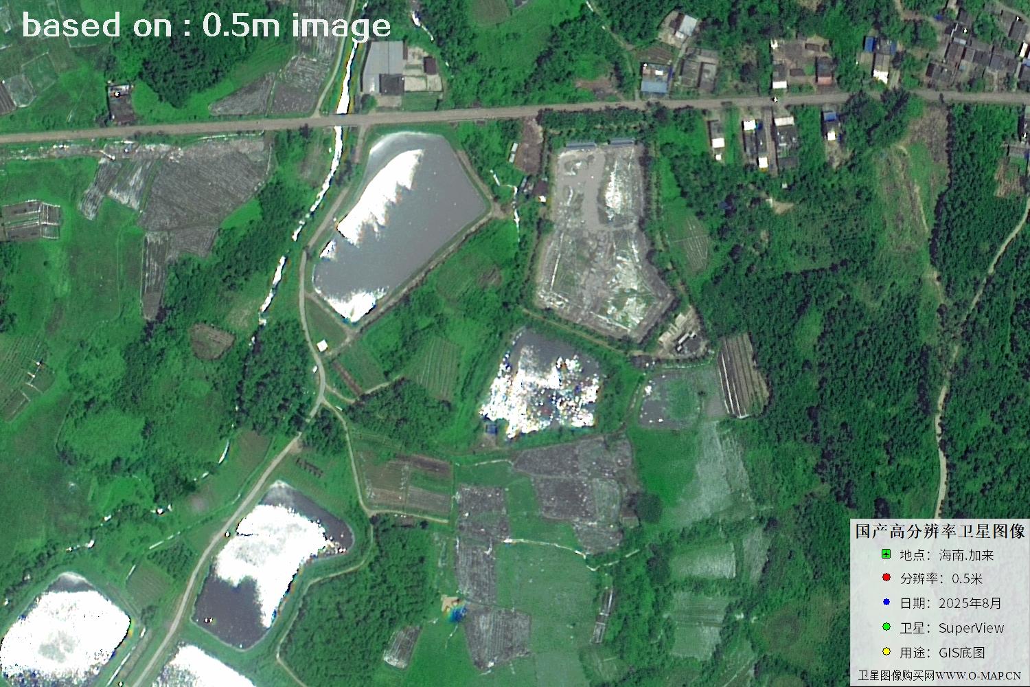 海南加来2025年最新0.5米分辨率卫星图像