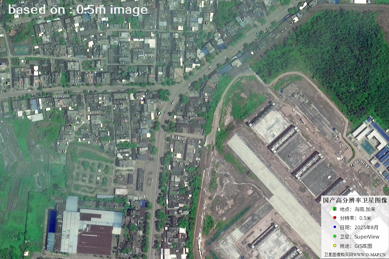 海南加来2025年最新0.5米分辨率卫星图像