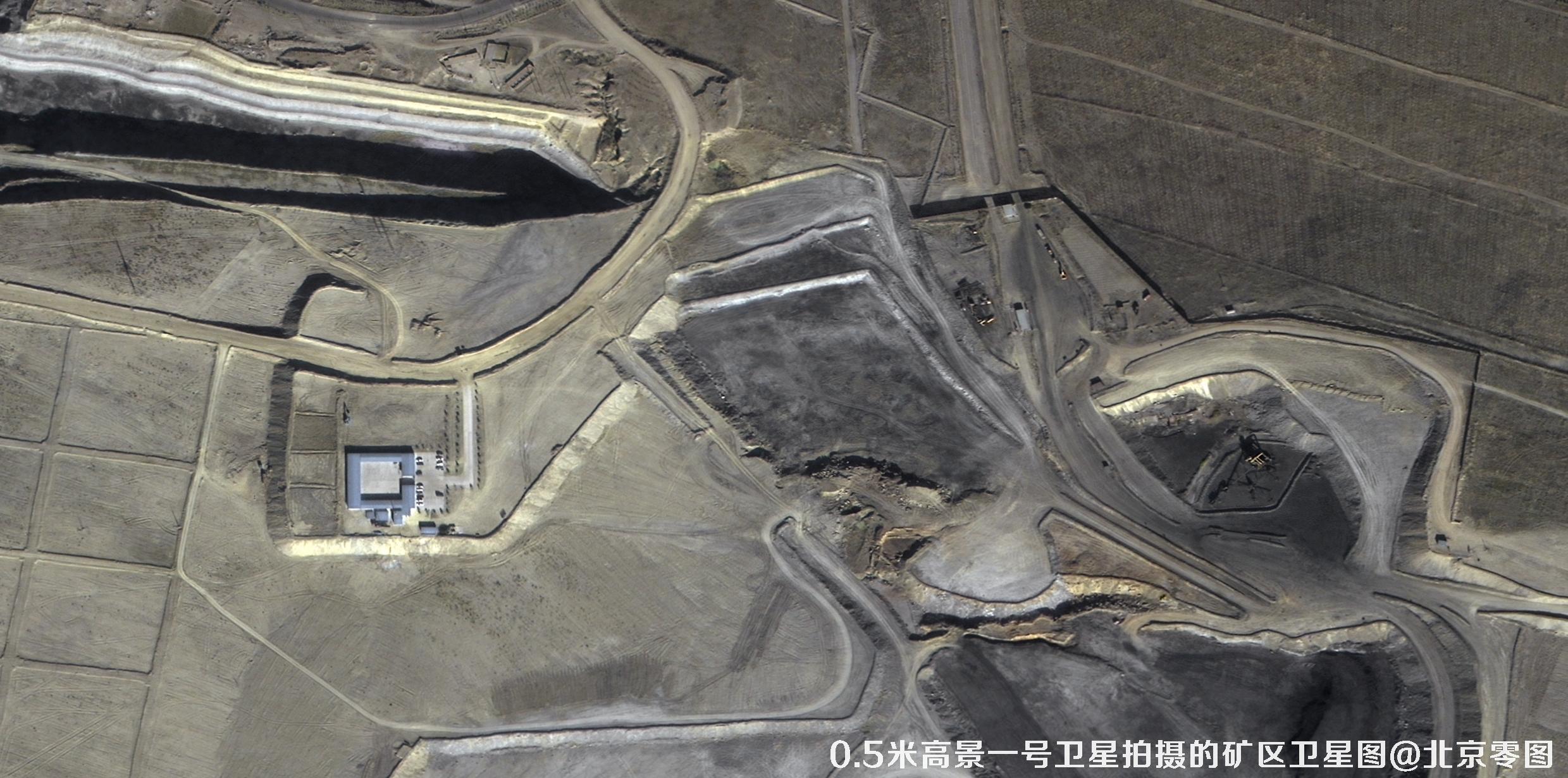 0.5米高景一号卫星拍摄的内蒙古矿区卫星图