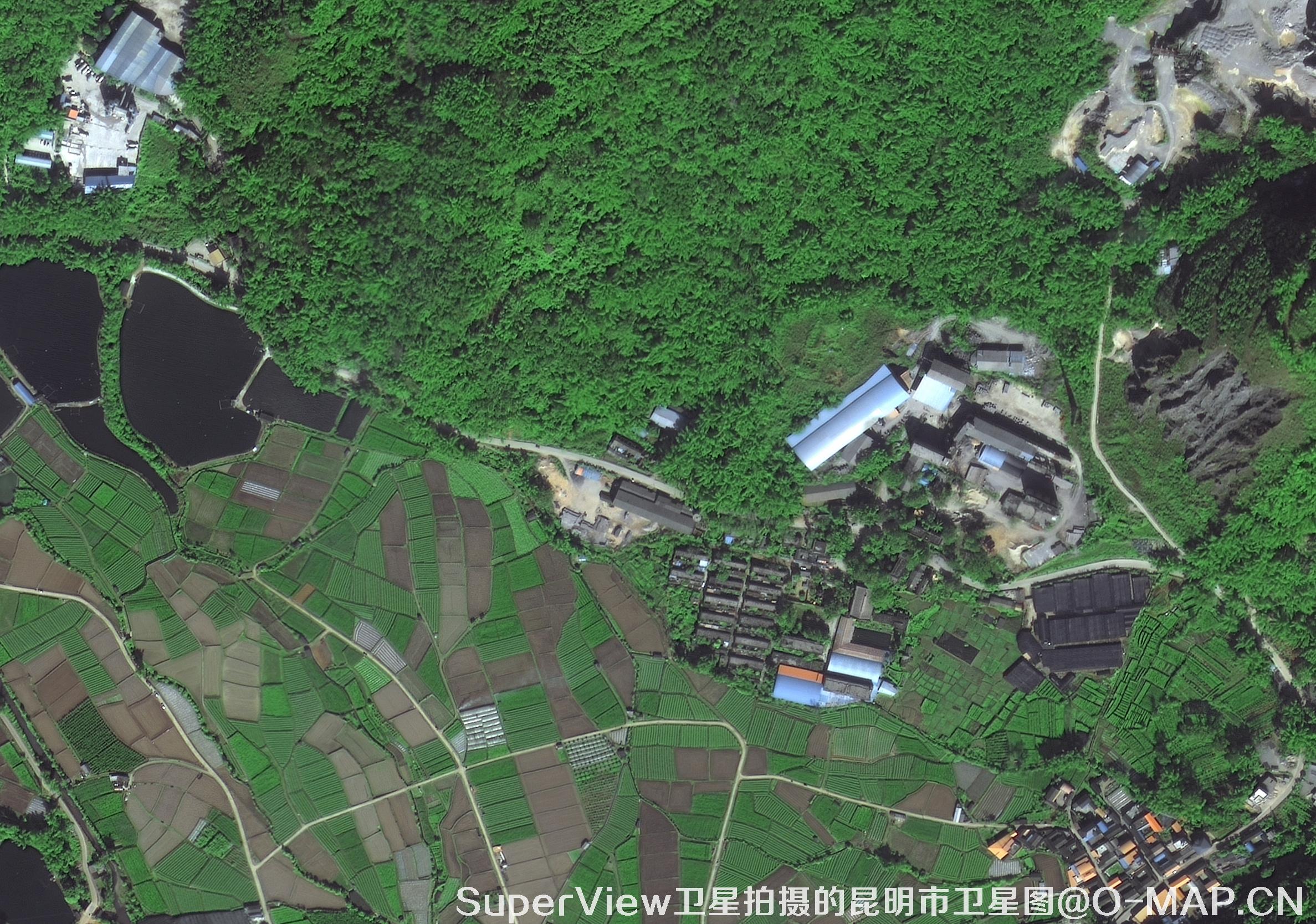 高景一号卫星拍摄的云南省昆明市最新卫星图