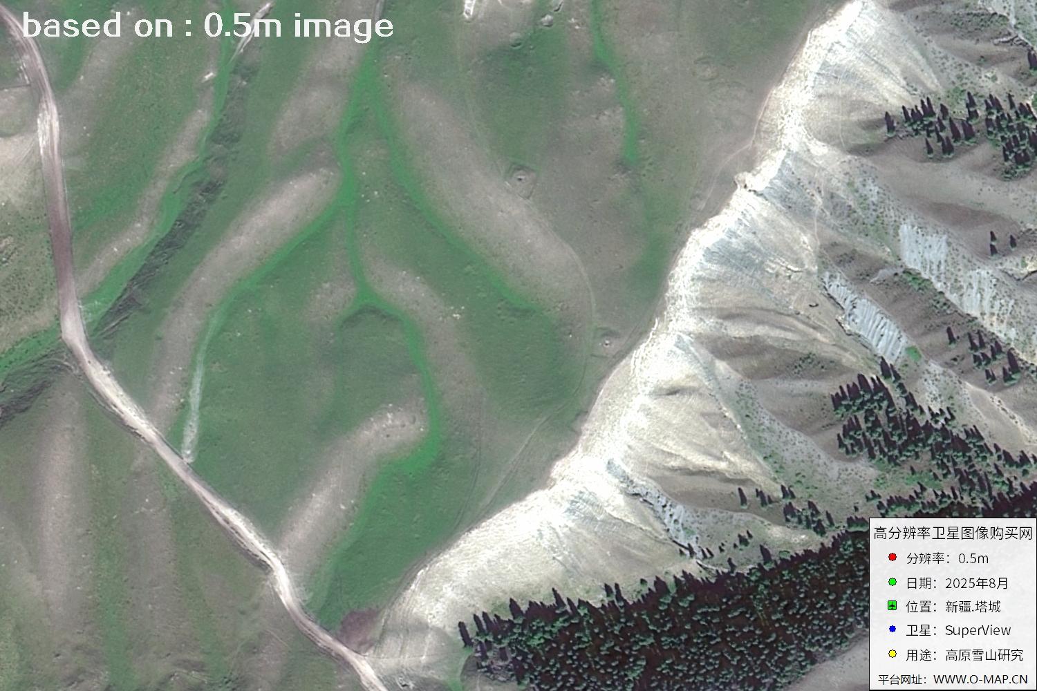 高景卫星拍摄的新疆塔城0.5米卫星图像