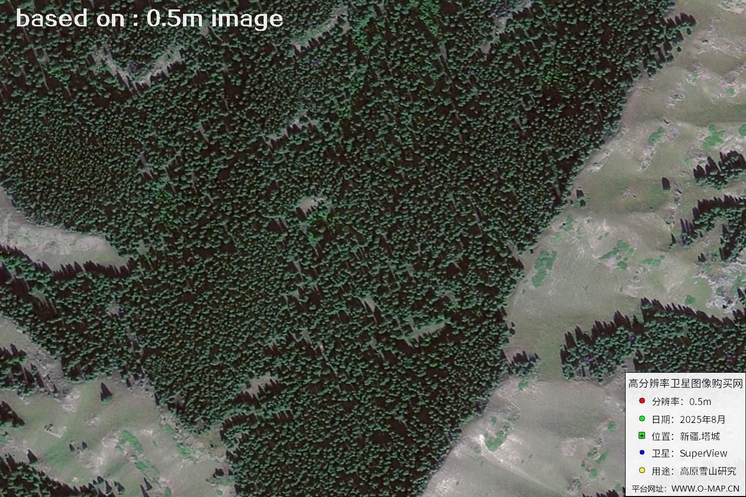 高景卫星拍摄的新疆塔城0.5米卫星图像