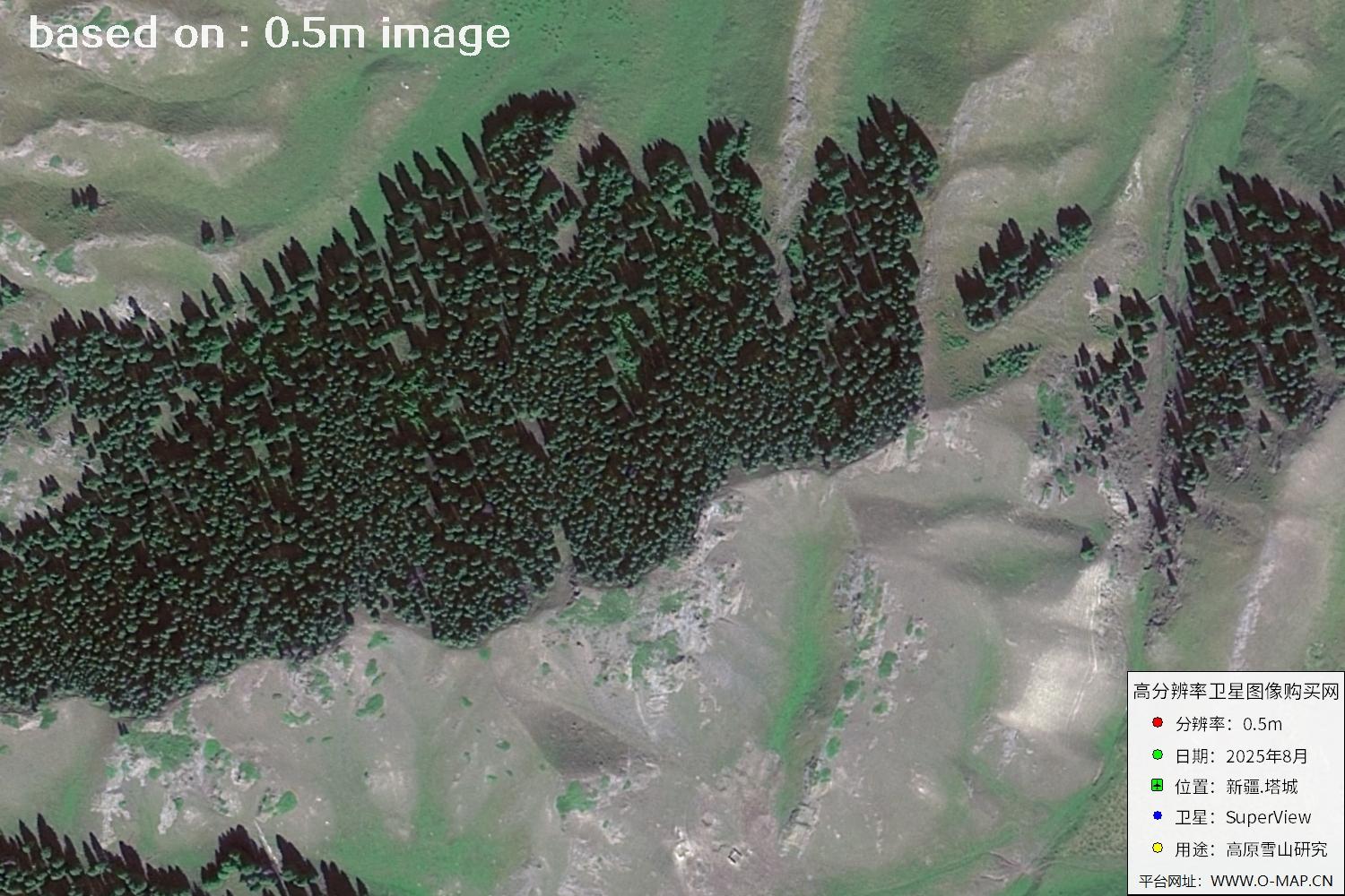 高景卫星拍摄的新疆塔城0.5米卫星图像