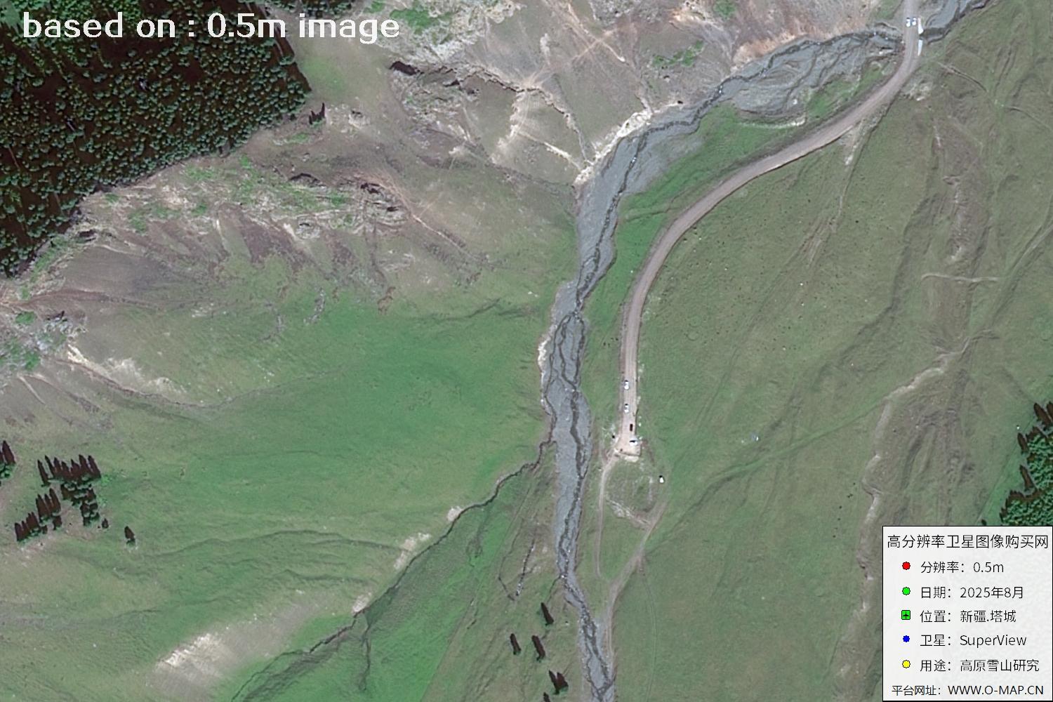 高景卫星拍摄的新疆塔城0.5米卫星图像