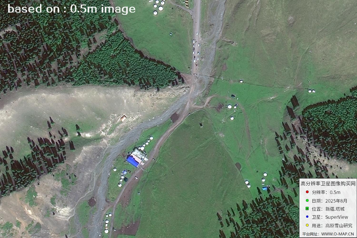 高景卫星拍摄的新疆塔城0.5米卫星图像