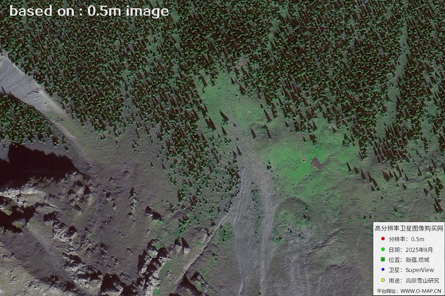 高景卫星拍摄的新疆塔城0.5米卫星图像