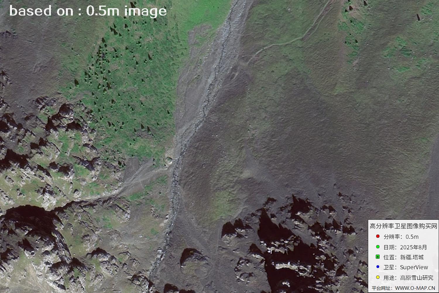 高景卫星拍摄的新疆塔城0.5米卫星图像