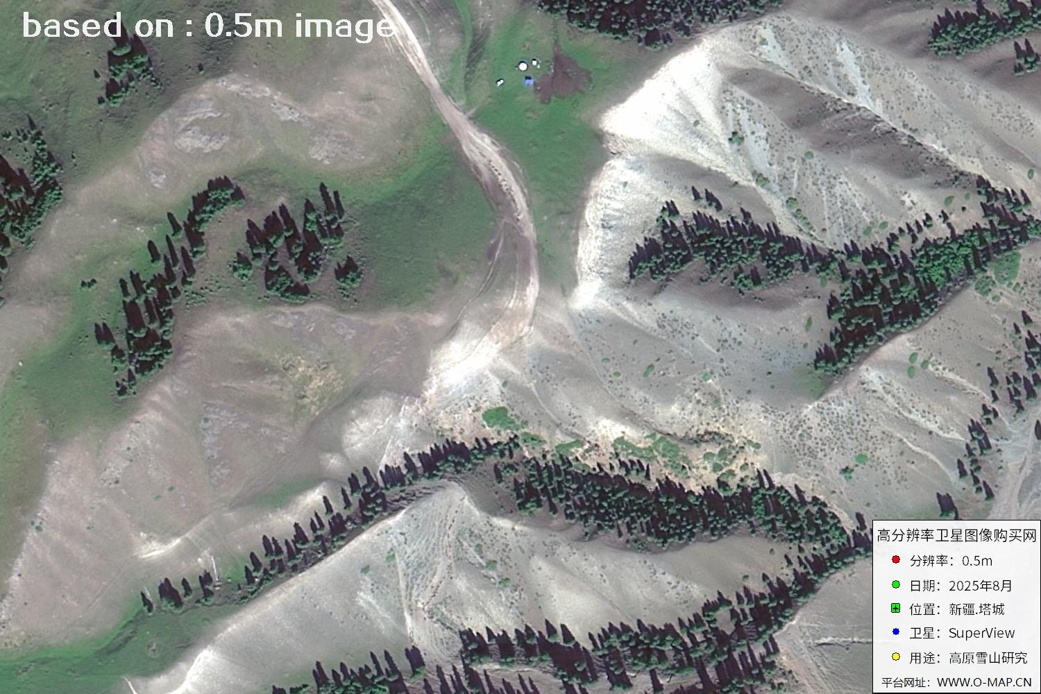 高景卫星拍摄的新疆塔城0.5米卫星图像