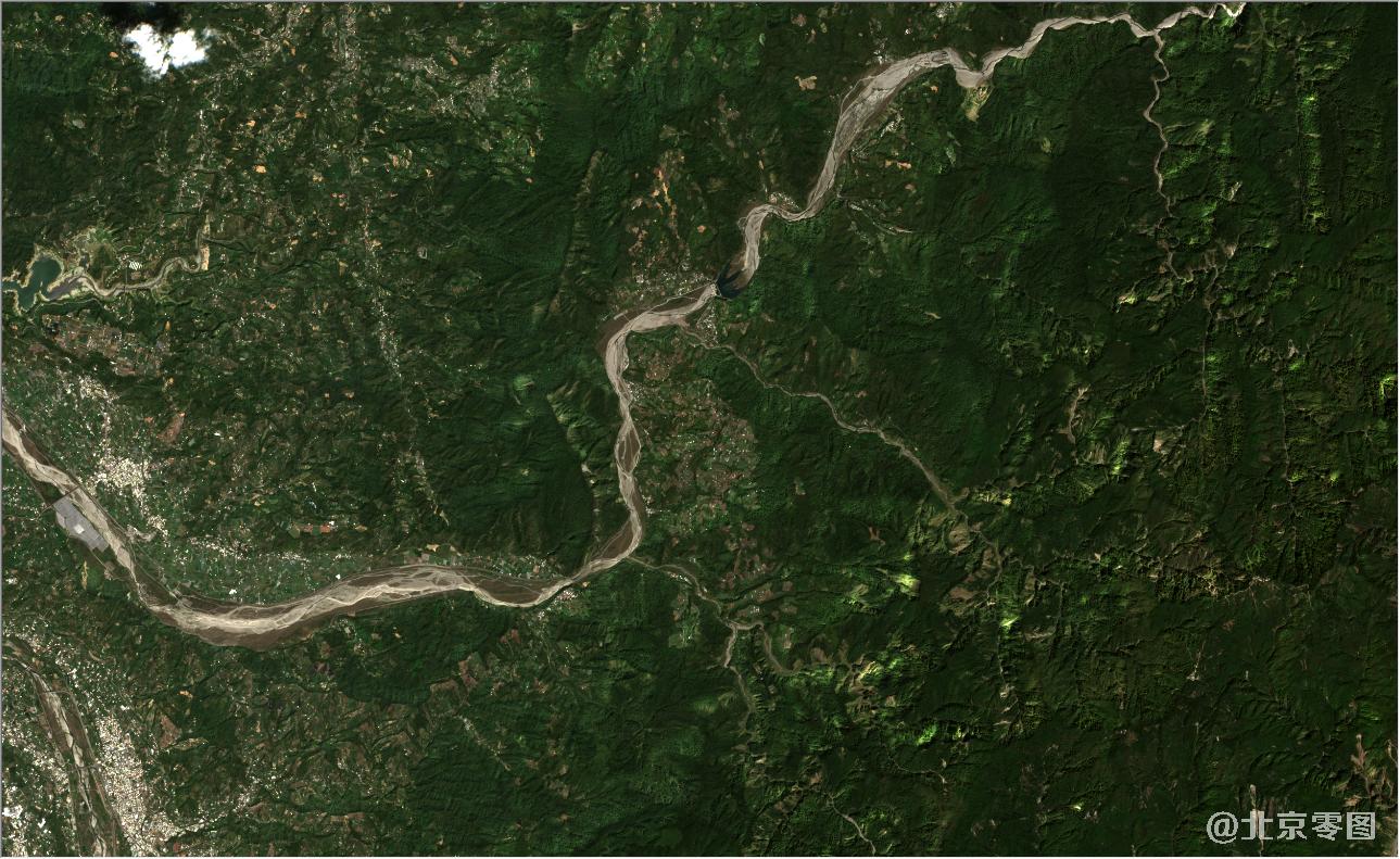台湾省台中市2021年3月份最新卫星图