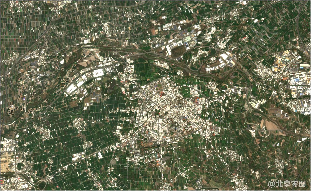 台湾省台中市2021年3月份最新卫星图