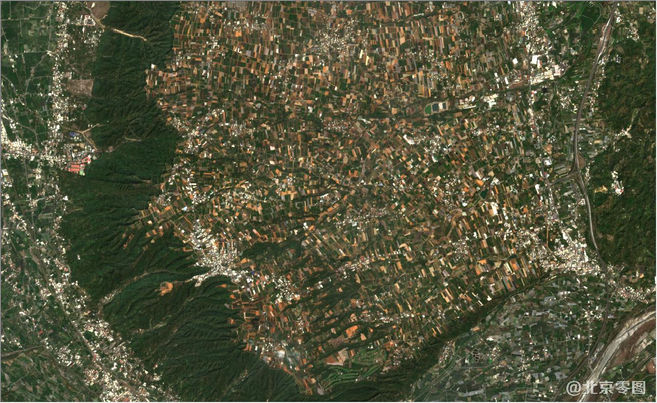 台湾省台中市2021年3月份最新卫星图