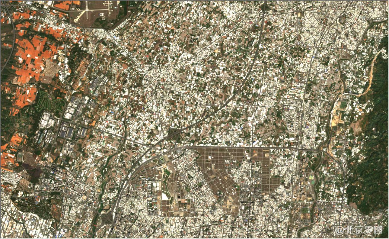 台湾省台中市2021年3月份最新卫星图
