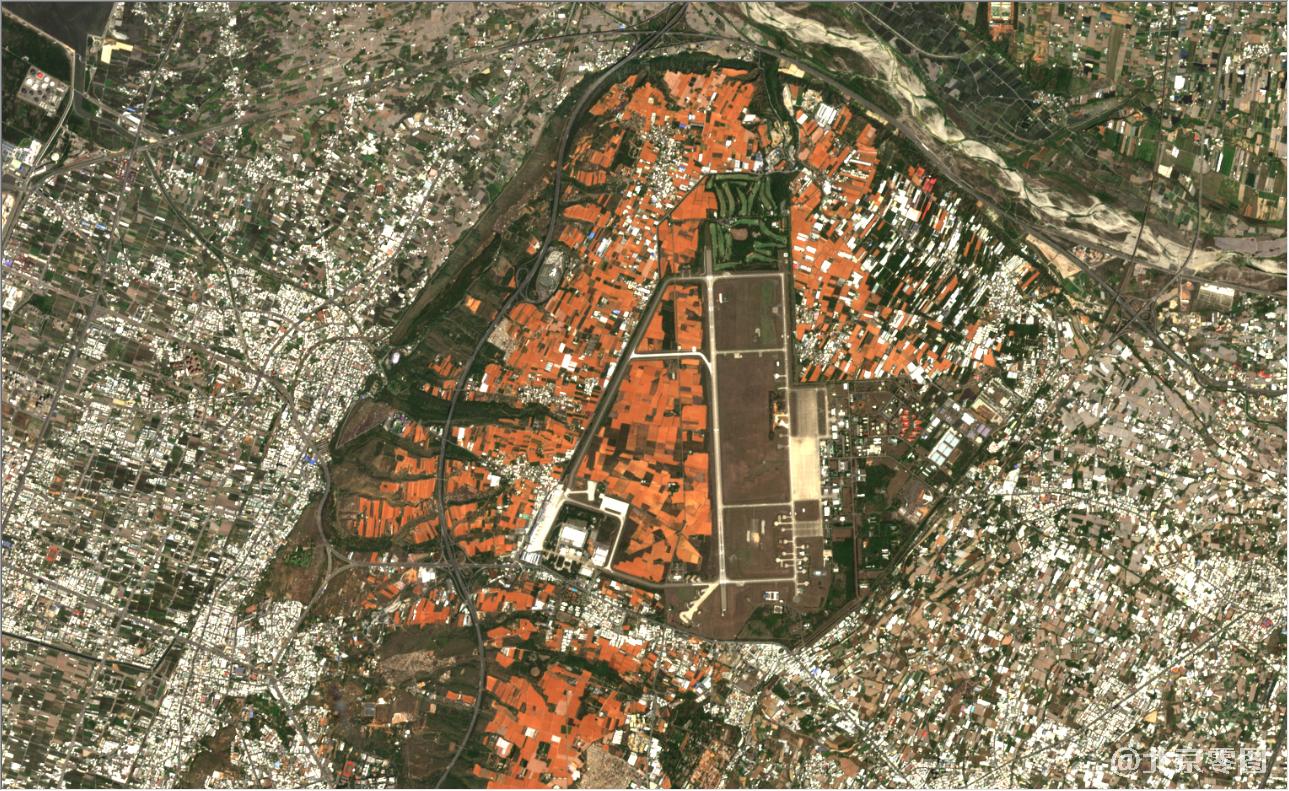 台湾省台中市2021年3月份最新卫星图