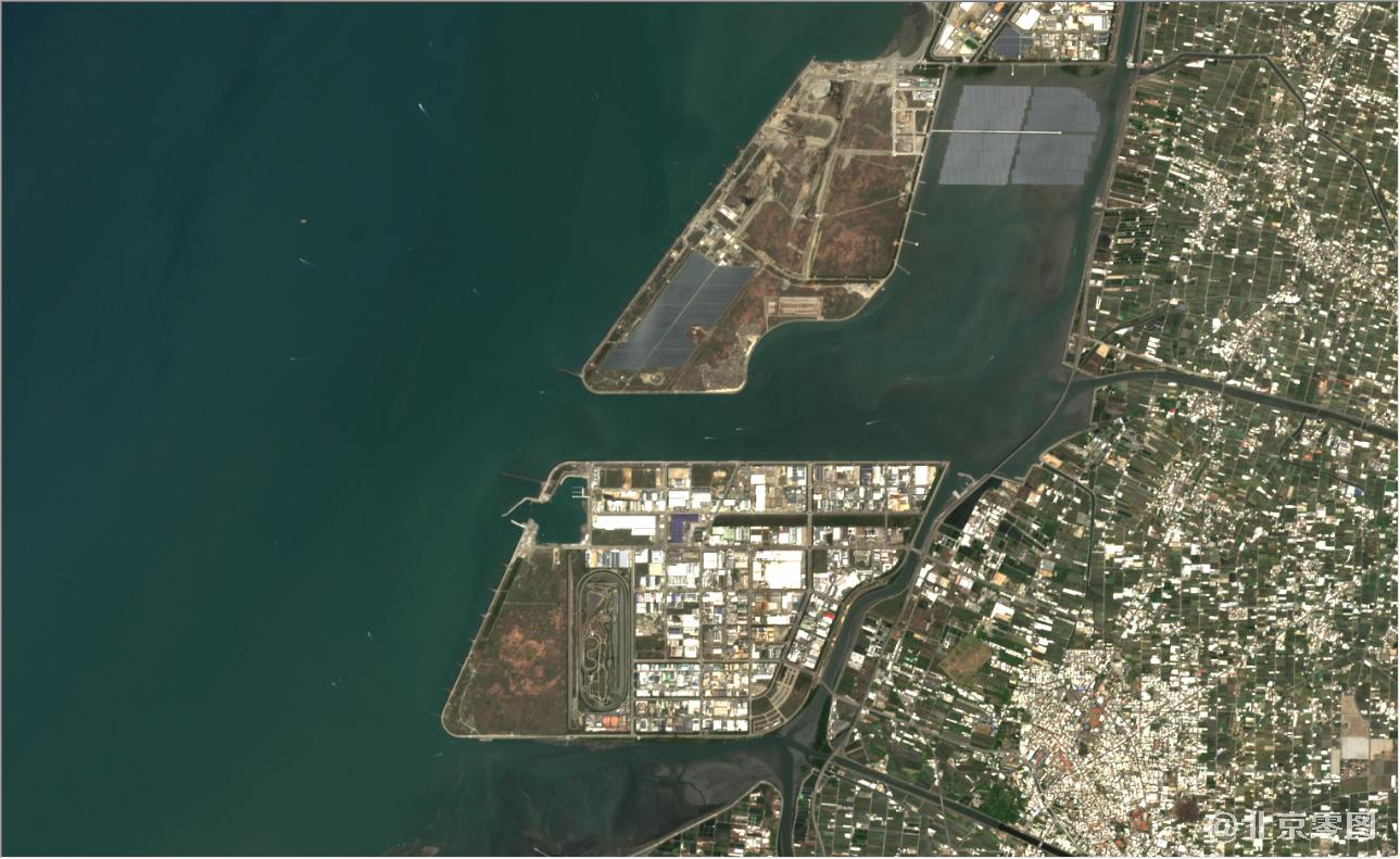 台湾省台中市2021年3月份最新卫星图