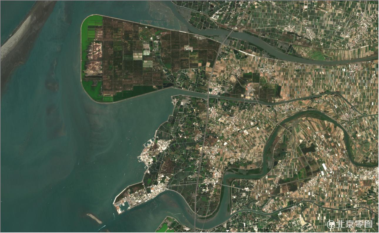 台湾省台中市2021年3月份最新卫星图
