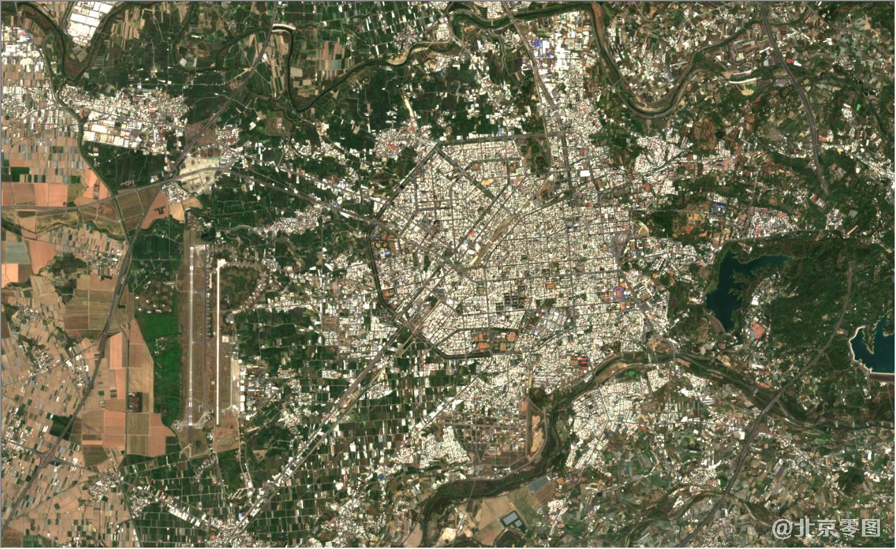 台湾省台中市2021年3月份最新卫星图