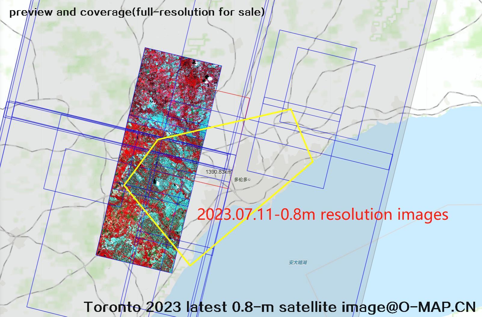 Toronto 2023 latest 【0.3-0.5-0.75-0.8-2】 meter satellite image