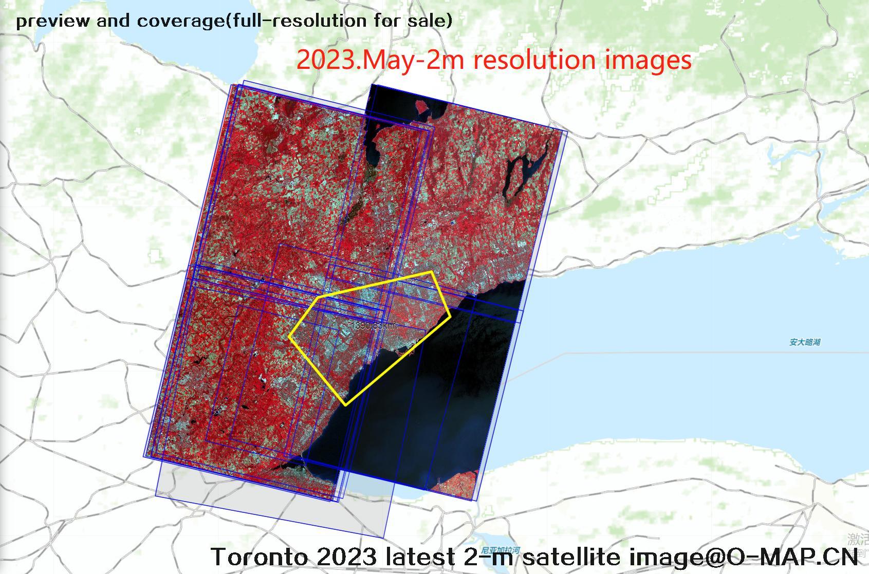 Toronto 2023 latest 【0.3-0.5-0.75-0.8-2】 meter satellite image