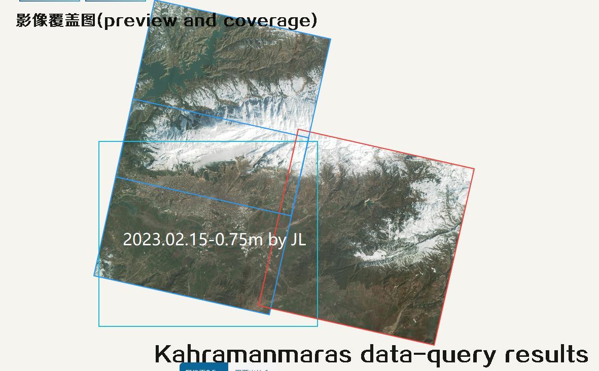 Kahramanmaras satellite data query results