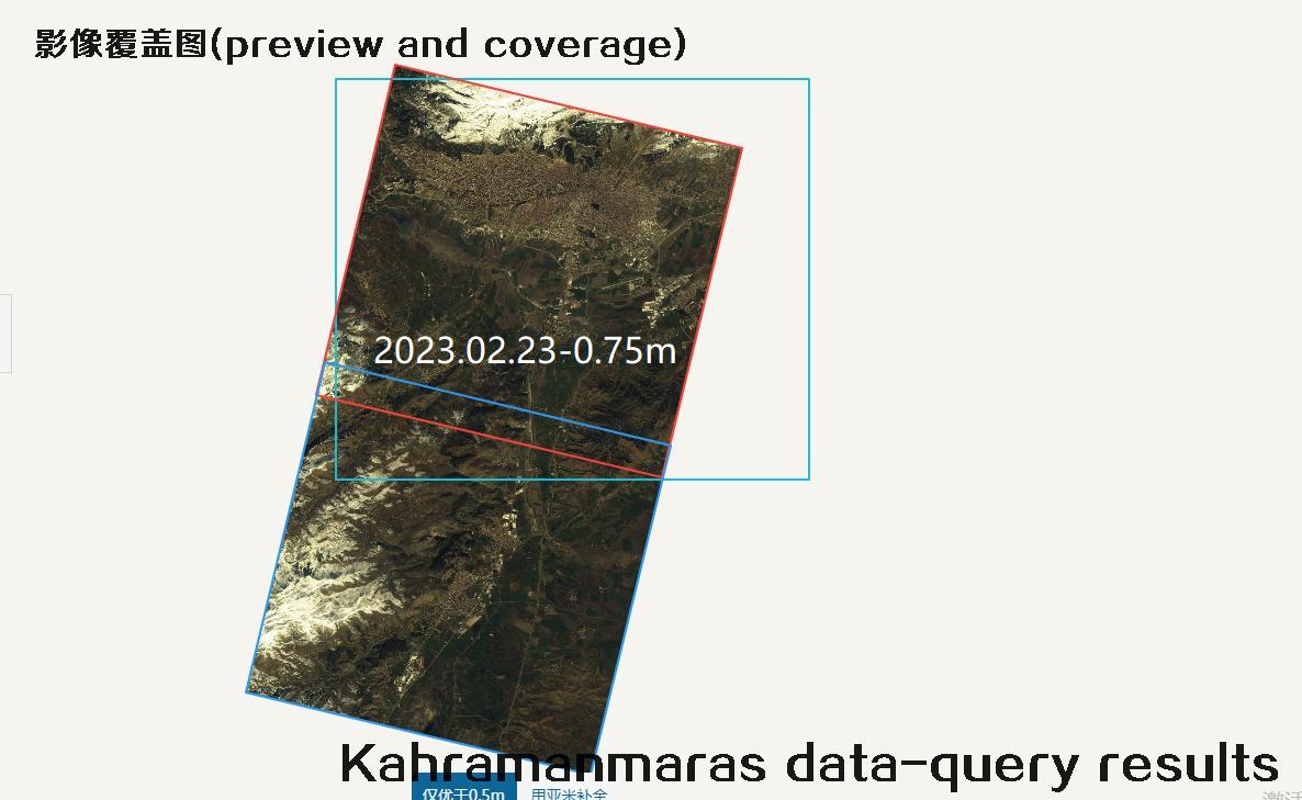 Kahramanmaras satellite data query results