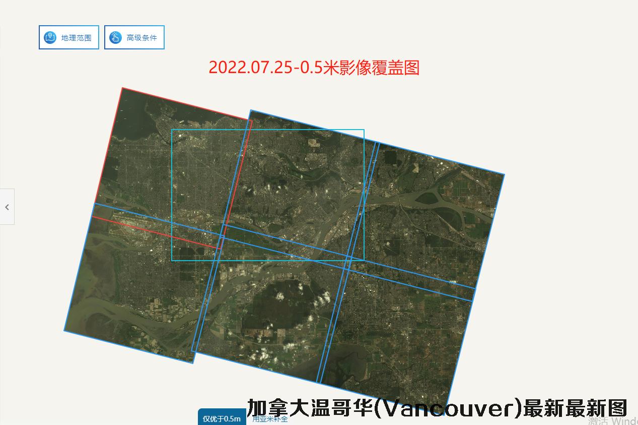 加拿大温哥华2022年最新卫星影像数据