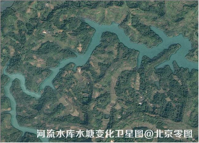 点击查看大图 河流水库水塘变化卫星图