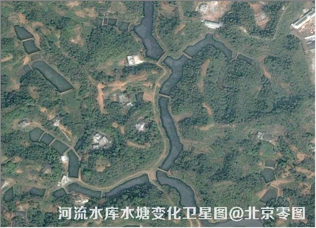 点击查看大图 河流水库水塘变化卫星图