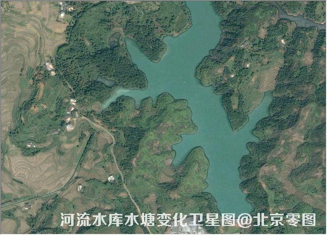 点击查看大图 河流水库水塘变化卫星图