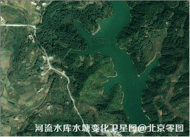 点击查看大图 河流水库水塘变化卫星图