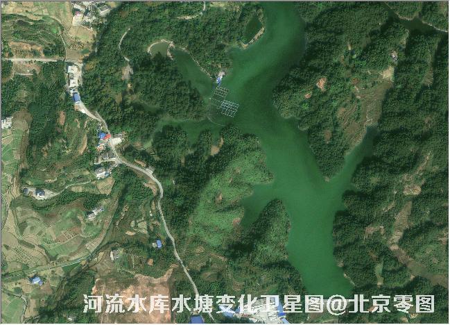 点击查看大图 河流水库水塘变化卫星图