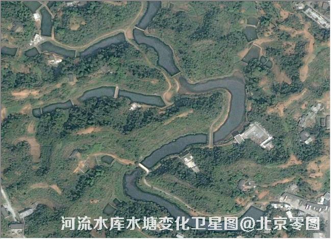 点击查看大图 河流水库水塘变化卫星图