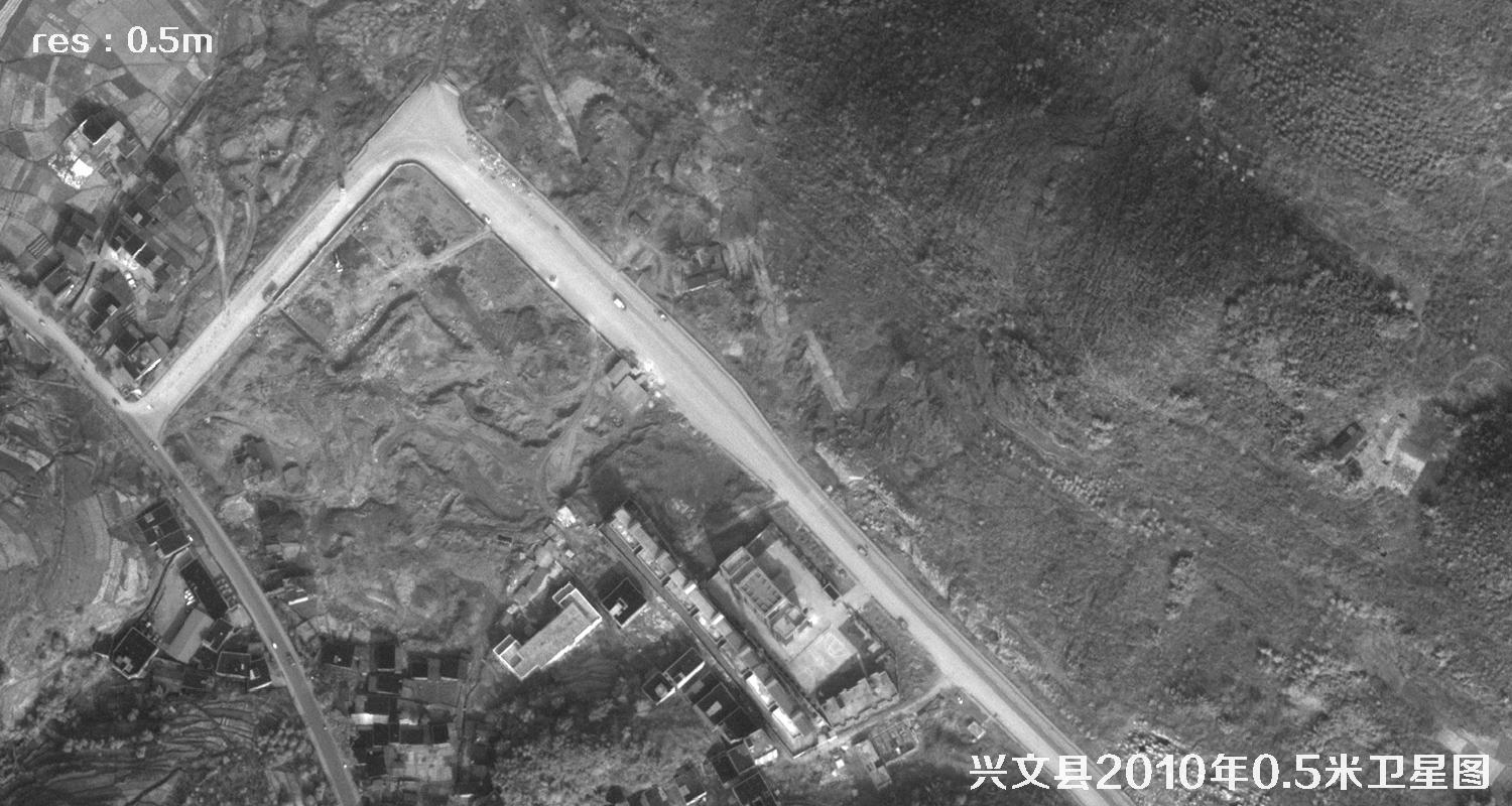 四川省宜宾市兴文县2010年0.5米黑白卫星图