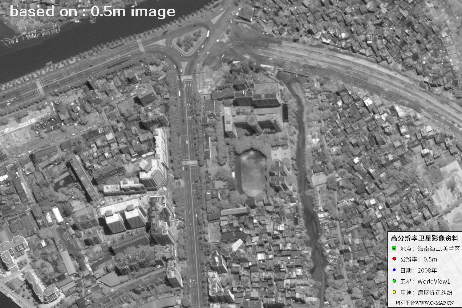 海口市美兰区2008年WorldView1卫星图像