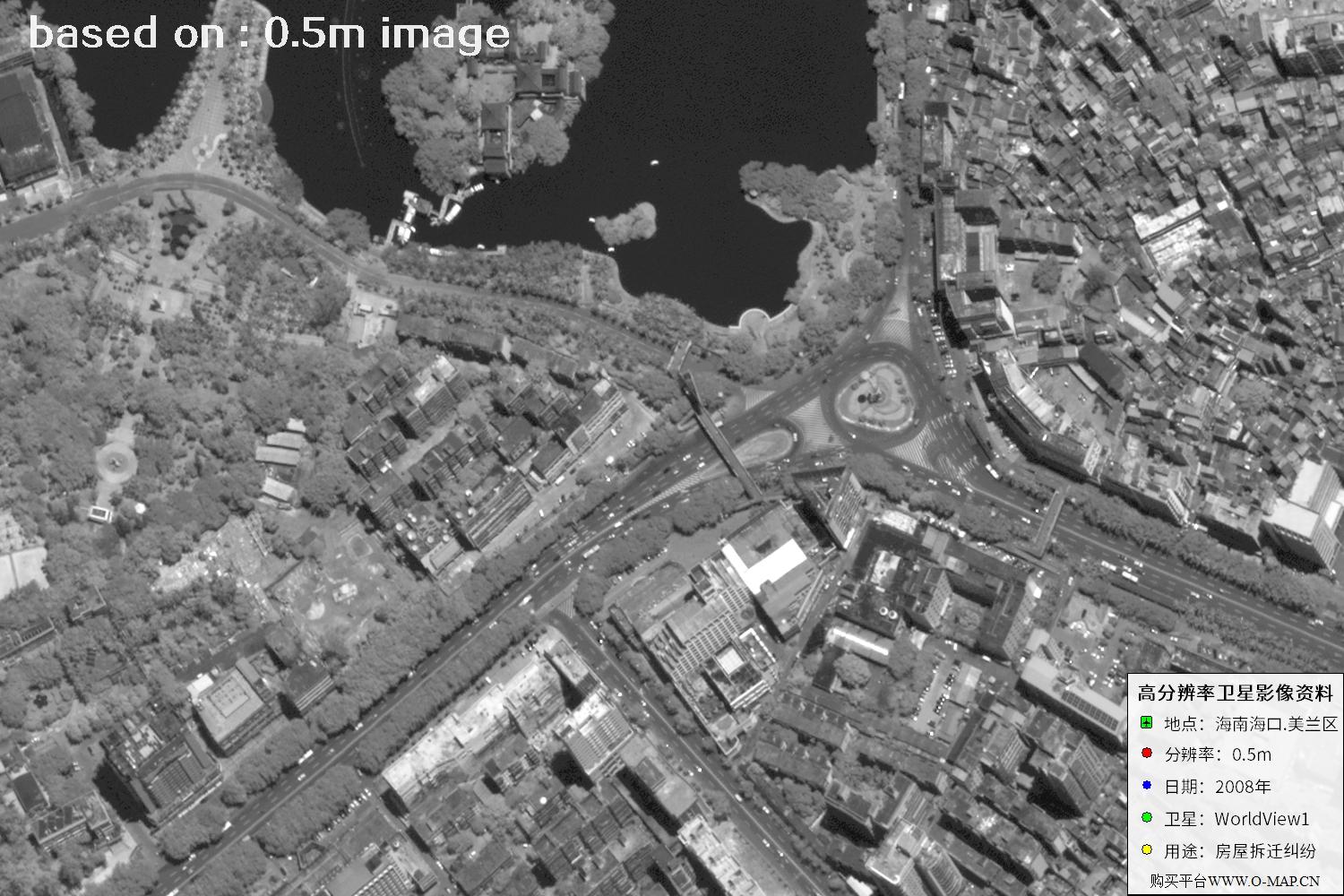 海口市美兰区2008年WorldView1卫星图像