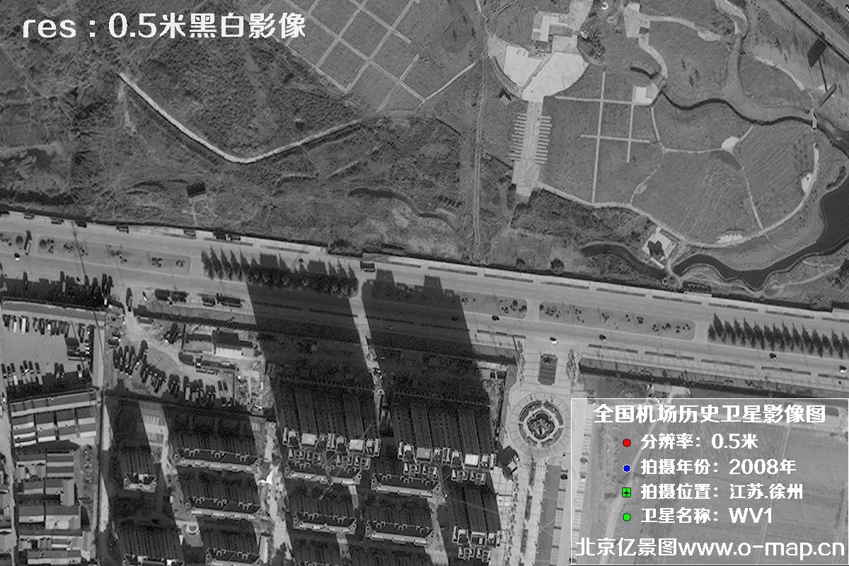 10张WorldView1卫星拍摄的0.5米分辨率黑白卫星图片