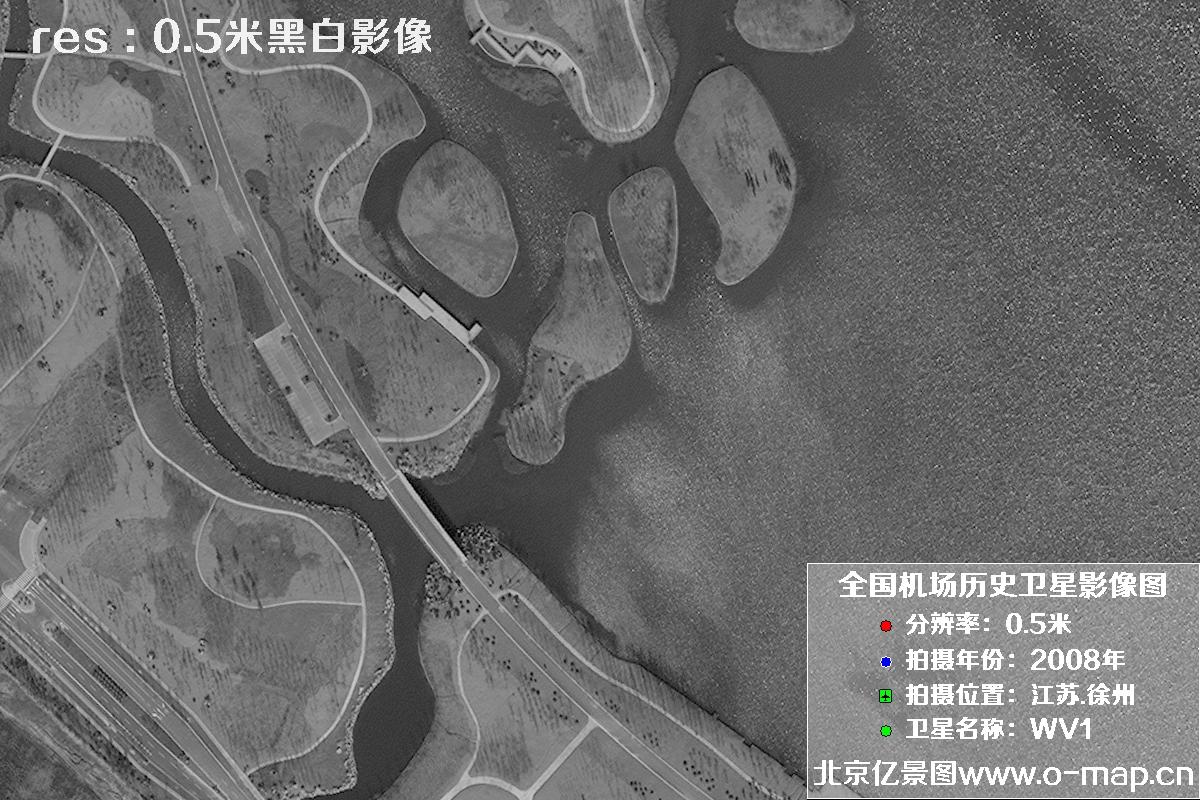 WorldView1卫星2008年拍摄的江苏省徐州市龙云区历史卫星图