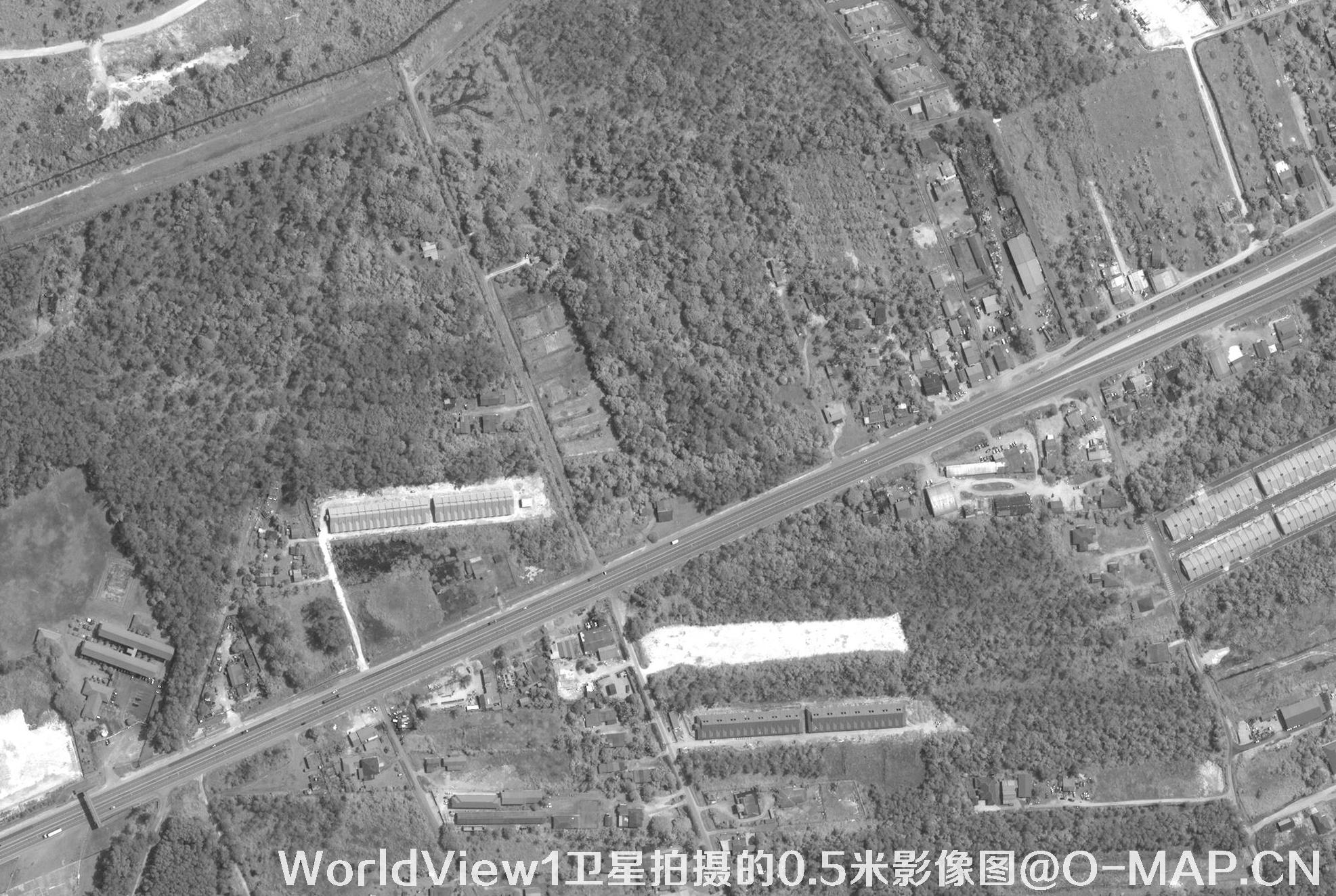 WorldView1卫星拍摄的0.5米卫图
