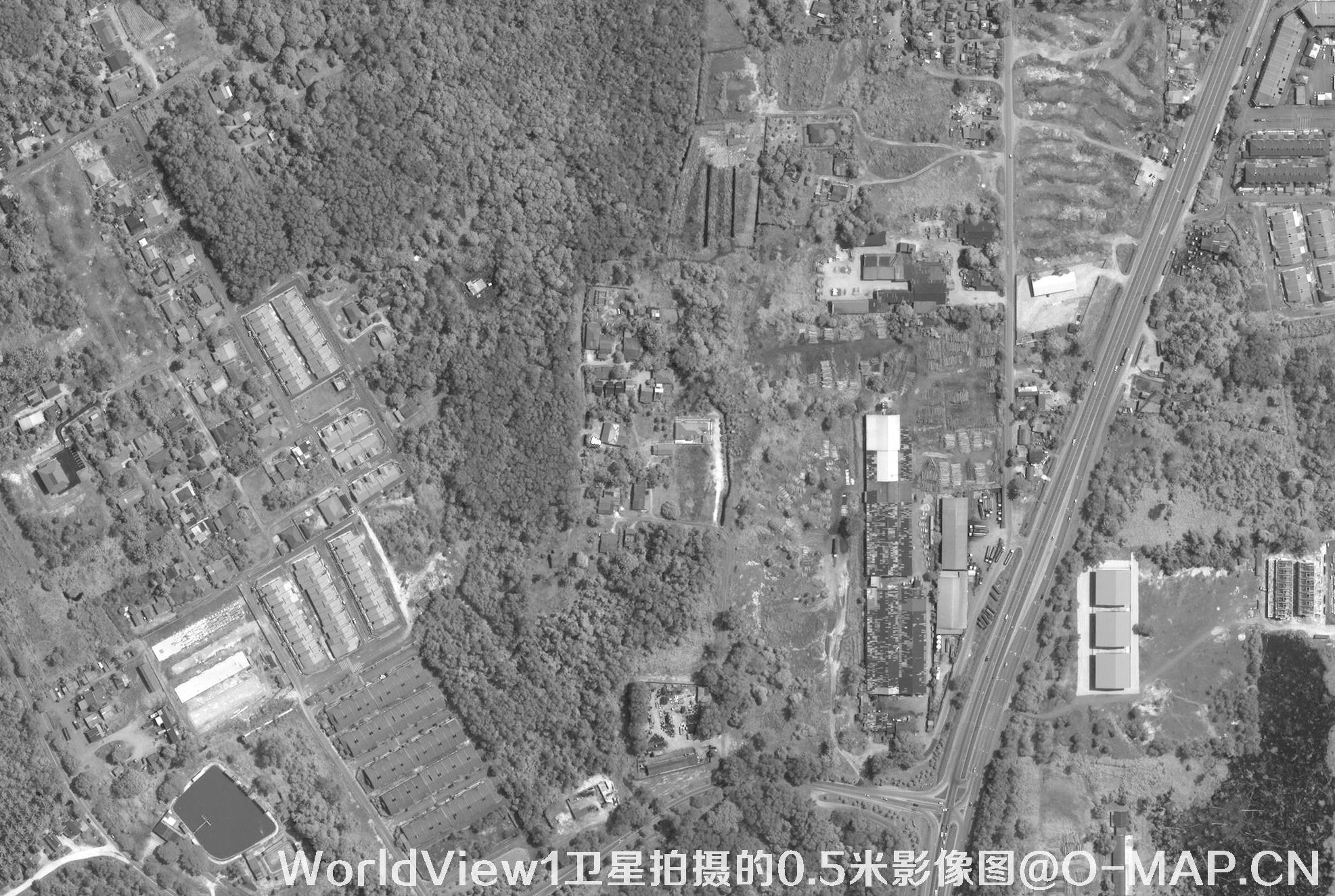 WorldView1卫星拍摄的0.5米影像图