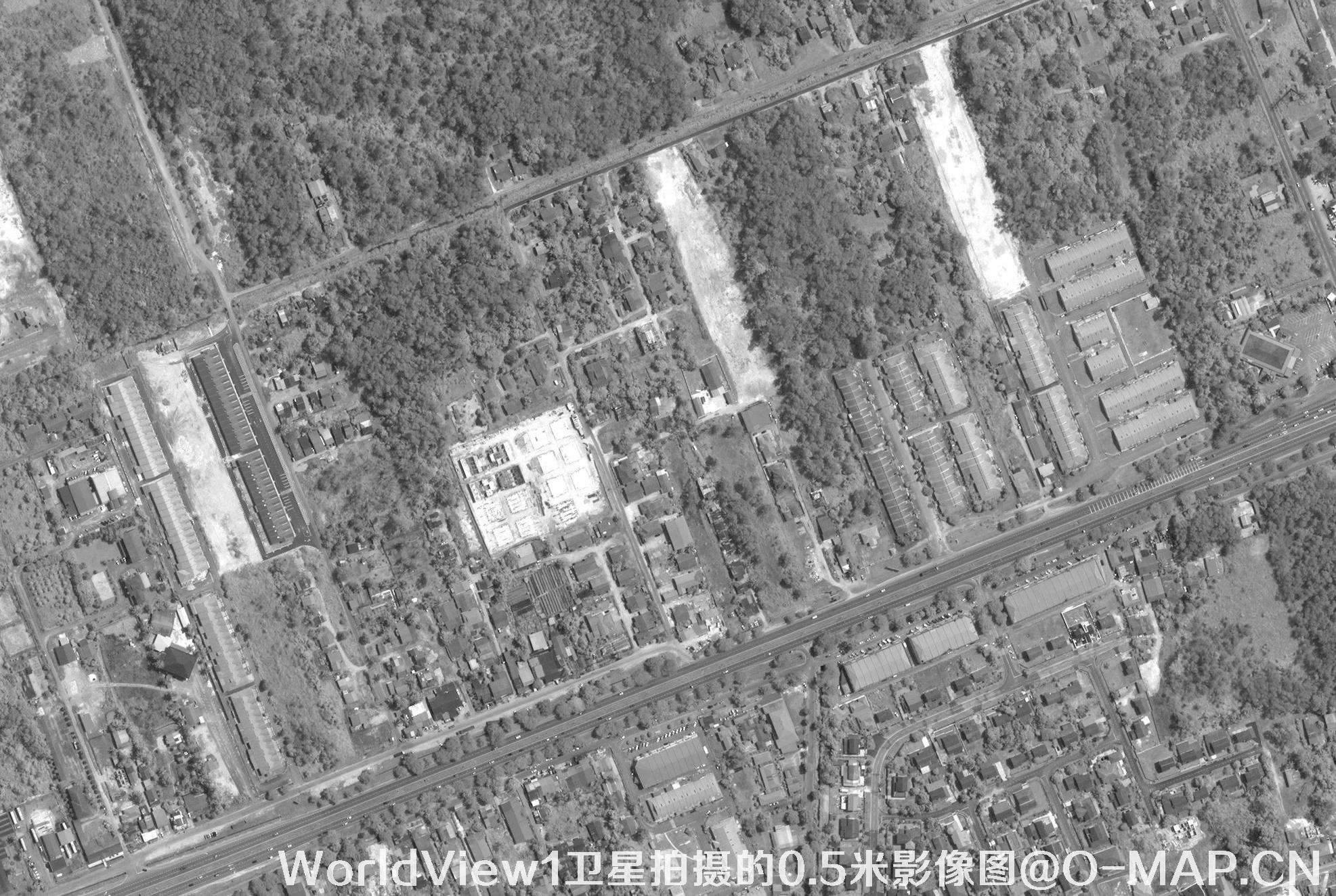 WorldView1卫星拍摄的0.5米影像图