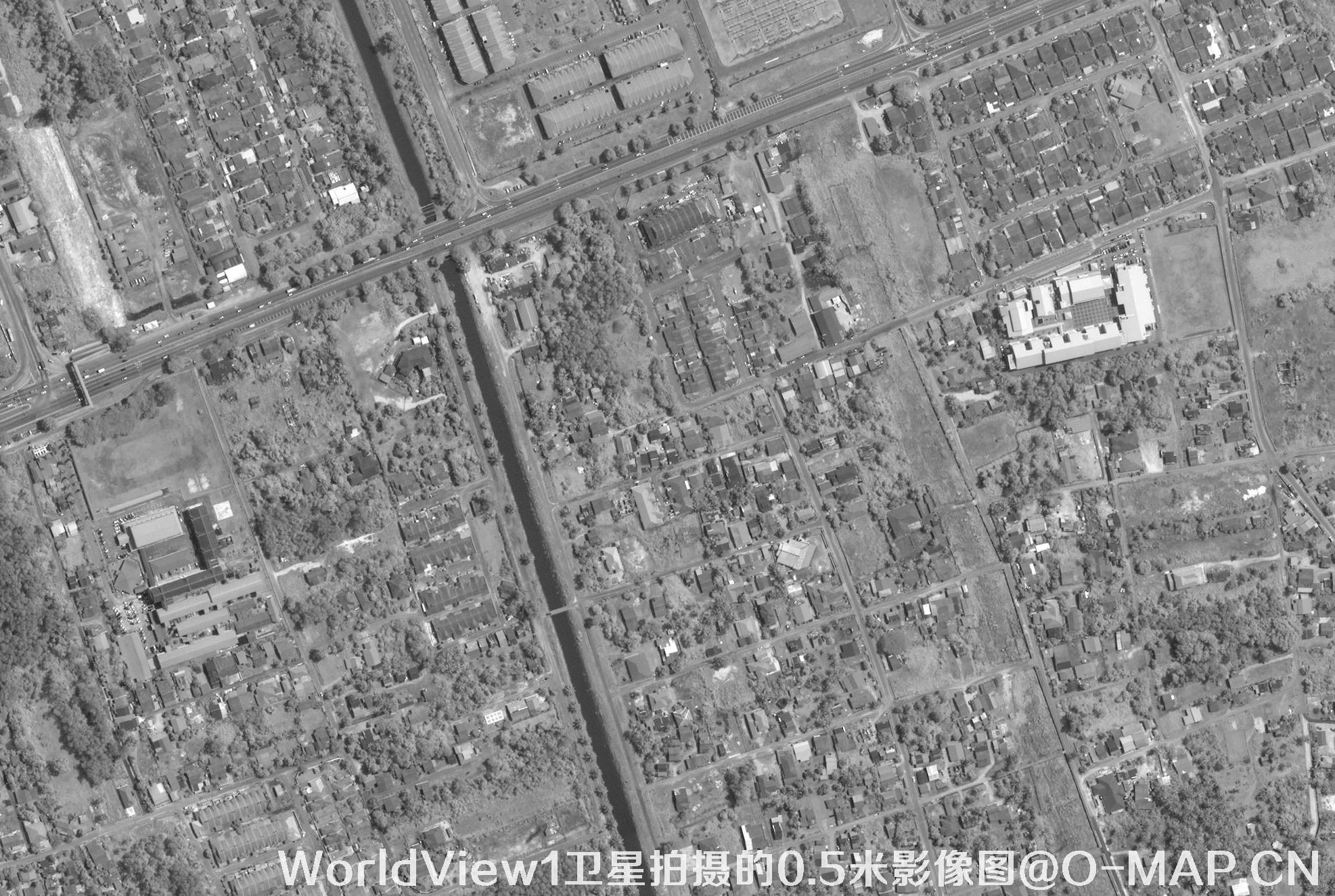WorldView1卫星拍摄的0.5米影像图