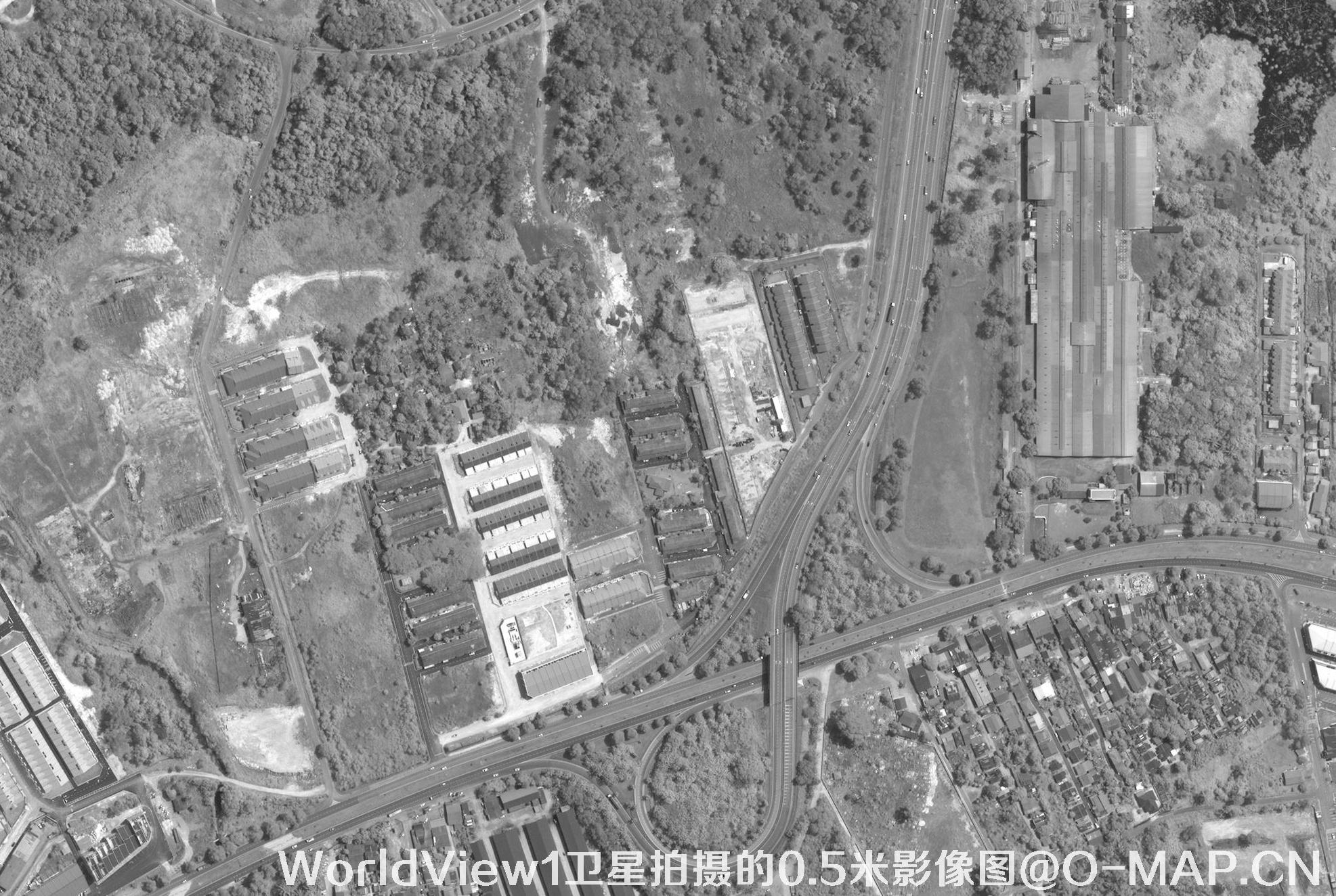 WorldView1卫星拍摄的0.5米影像图