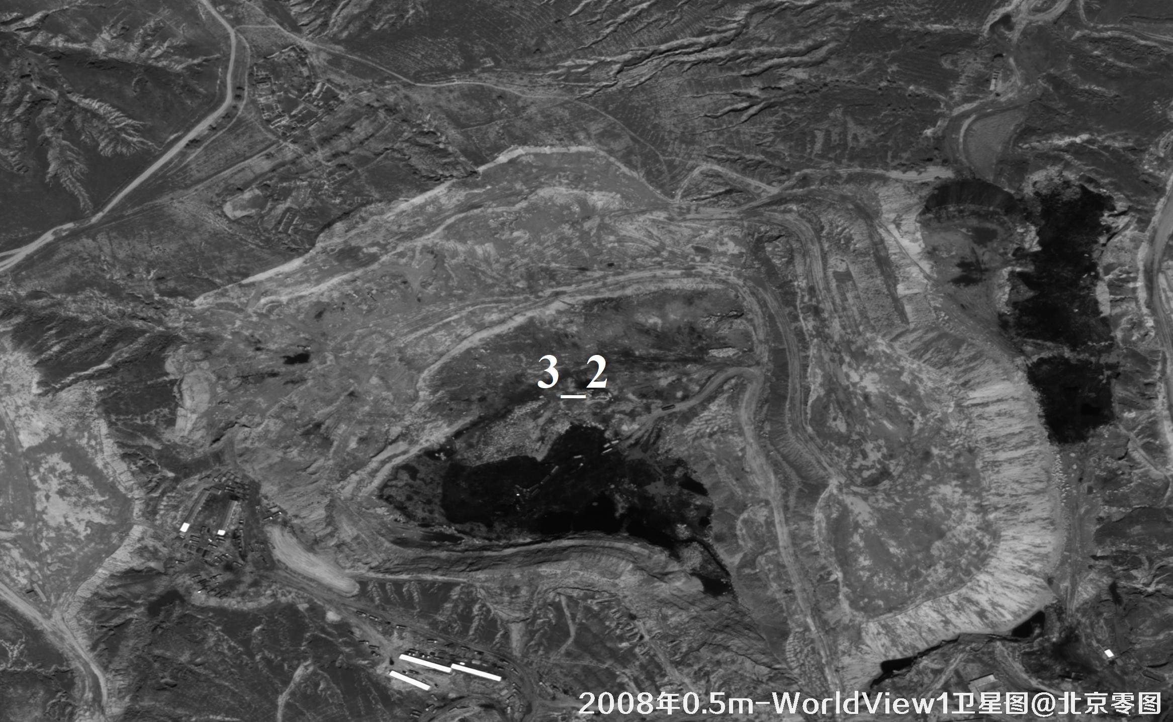 内蒙古某矿区2008年0.5米WorldView1卫星图