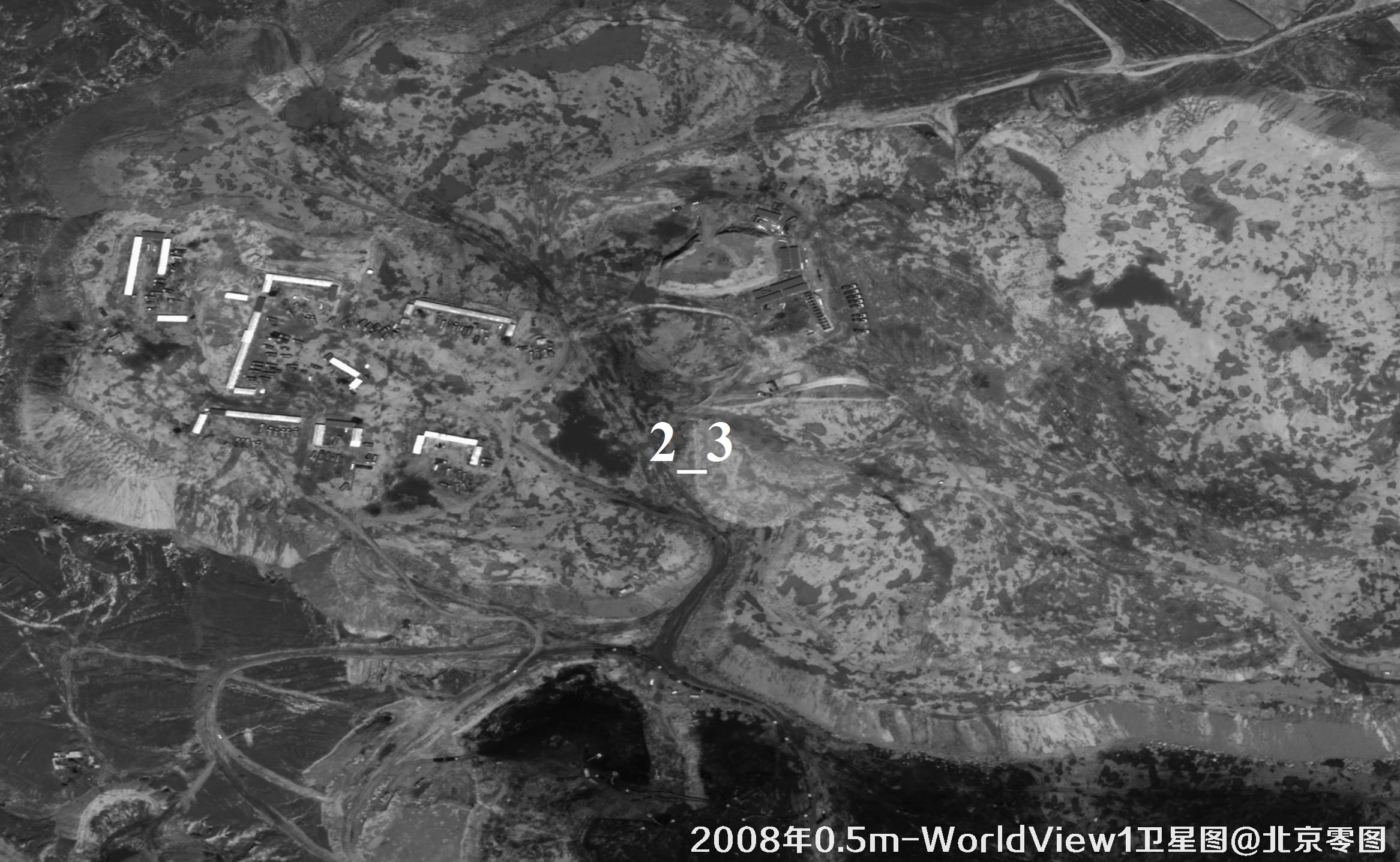 0.5米黑白卫星图样例